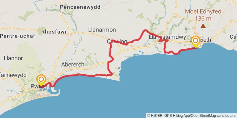 Llyn Peninsula Coastal Path stage 7 Map