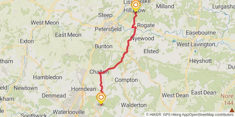 Burnham Thorpe to Portsmouth Walk stage 30 Map
