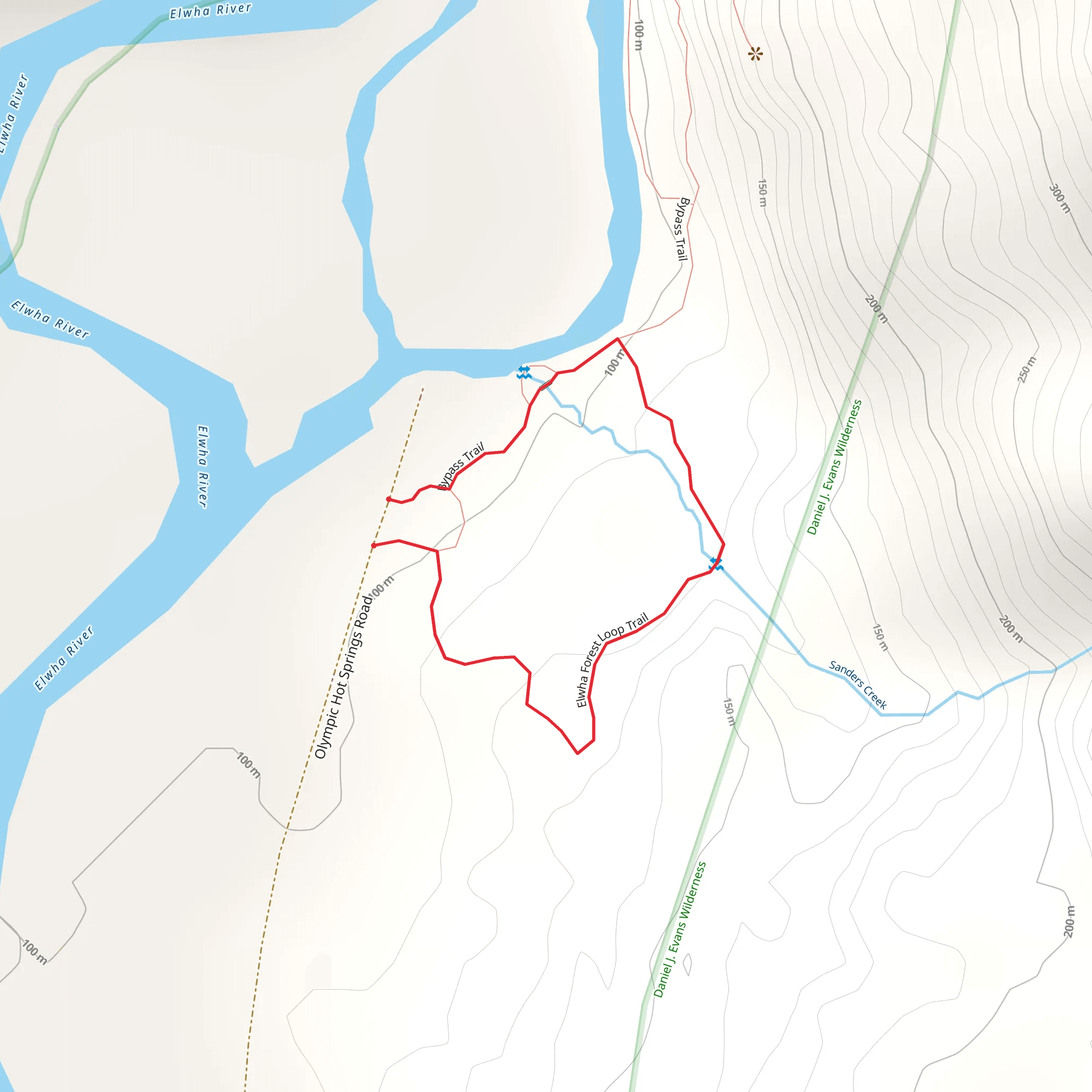 Elwha Forest Loop Trail mobile static map