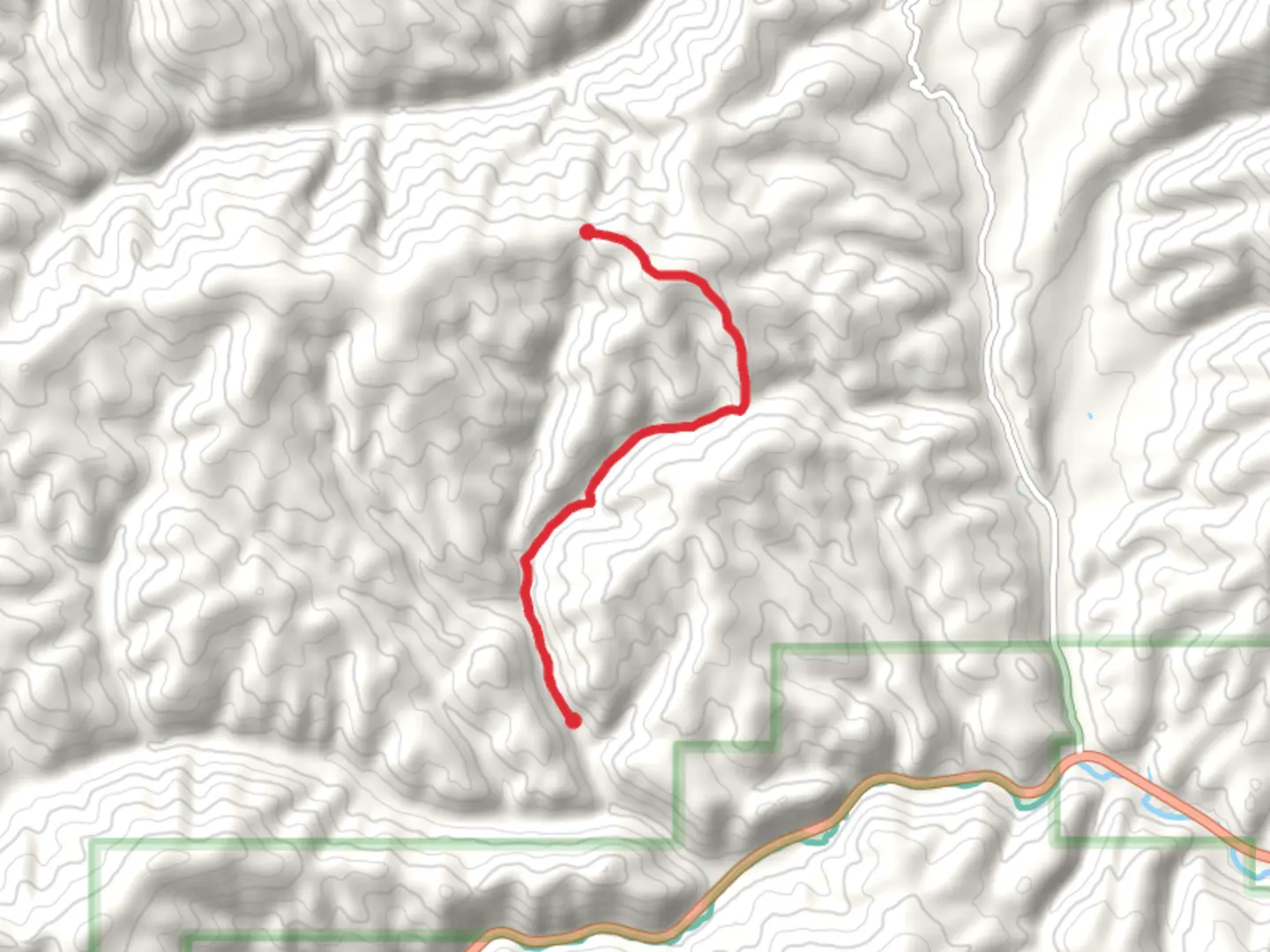 An image depicting the trail North Fork Howard Creek Trail and its surrounding area.