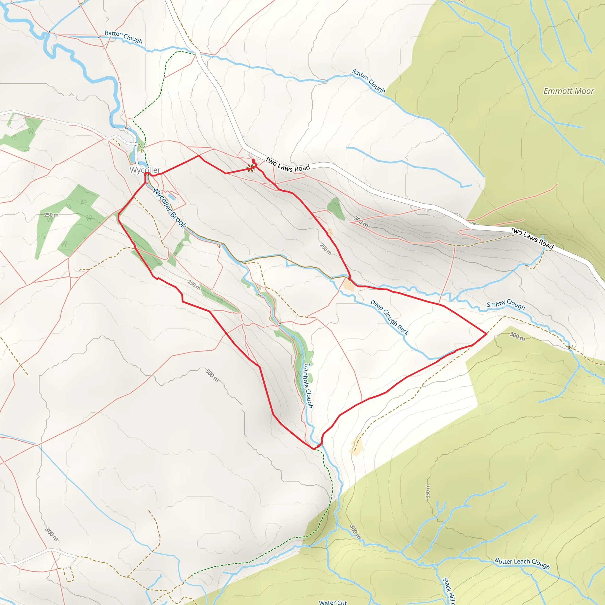 Wycollar and Pendle Way mobile static map