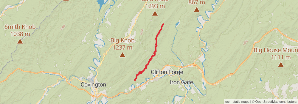 American Perimeter Trail - Southern Appalachian Primary stage 23 Map
