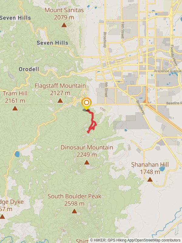 Bluebell-Baird, Flatirons, Royal Arch Loop Trail