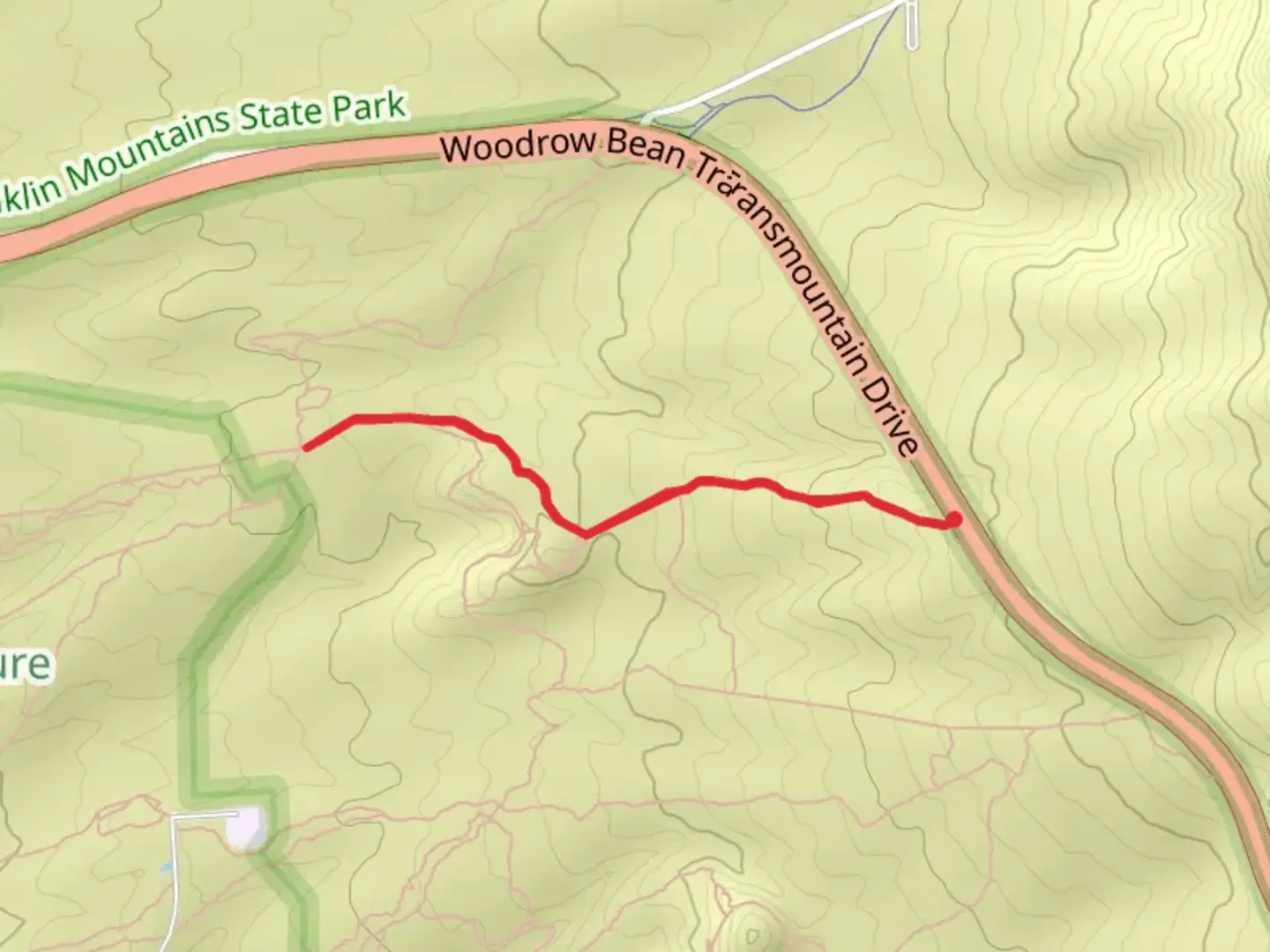 An image depicting the trail Ten Minutes of Hell Path and its surrounding area.