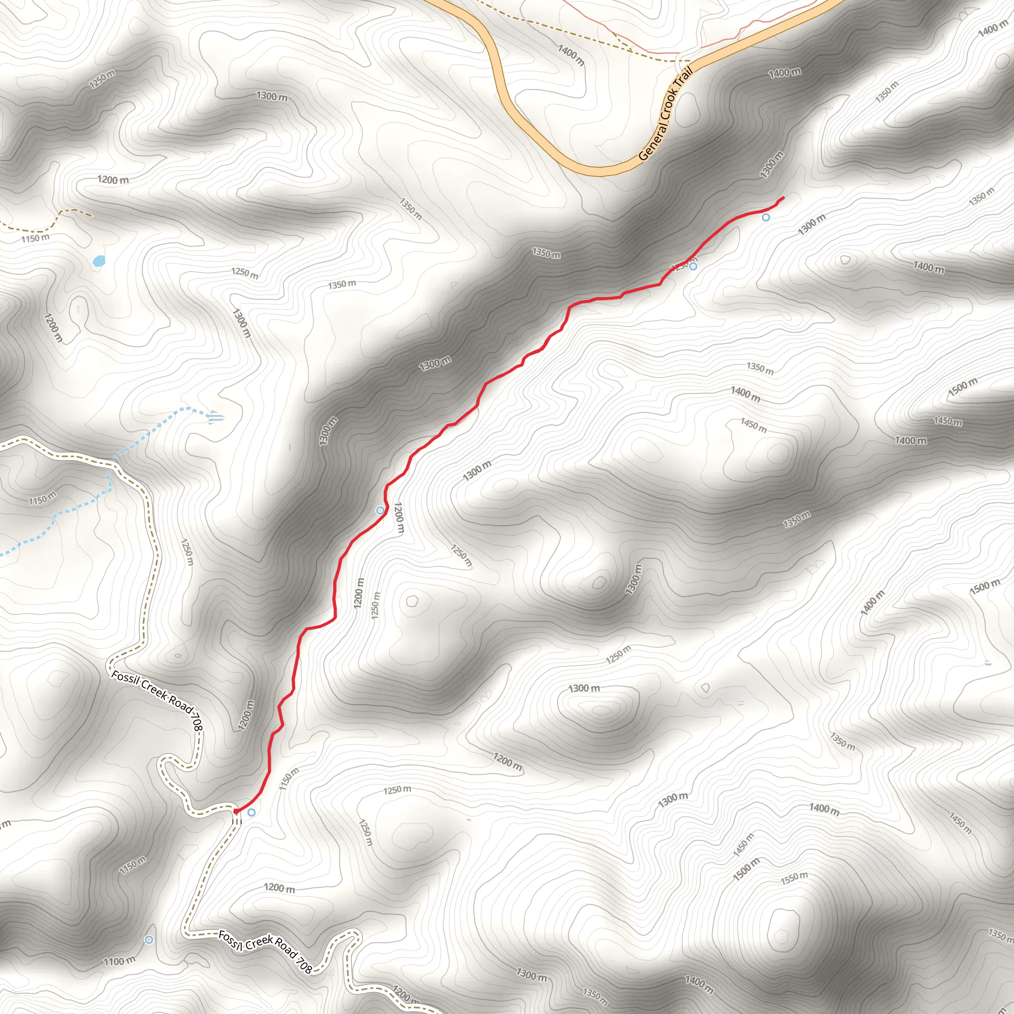 Sycamore Spring Trail mobile static map