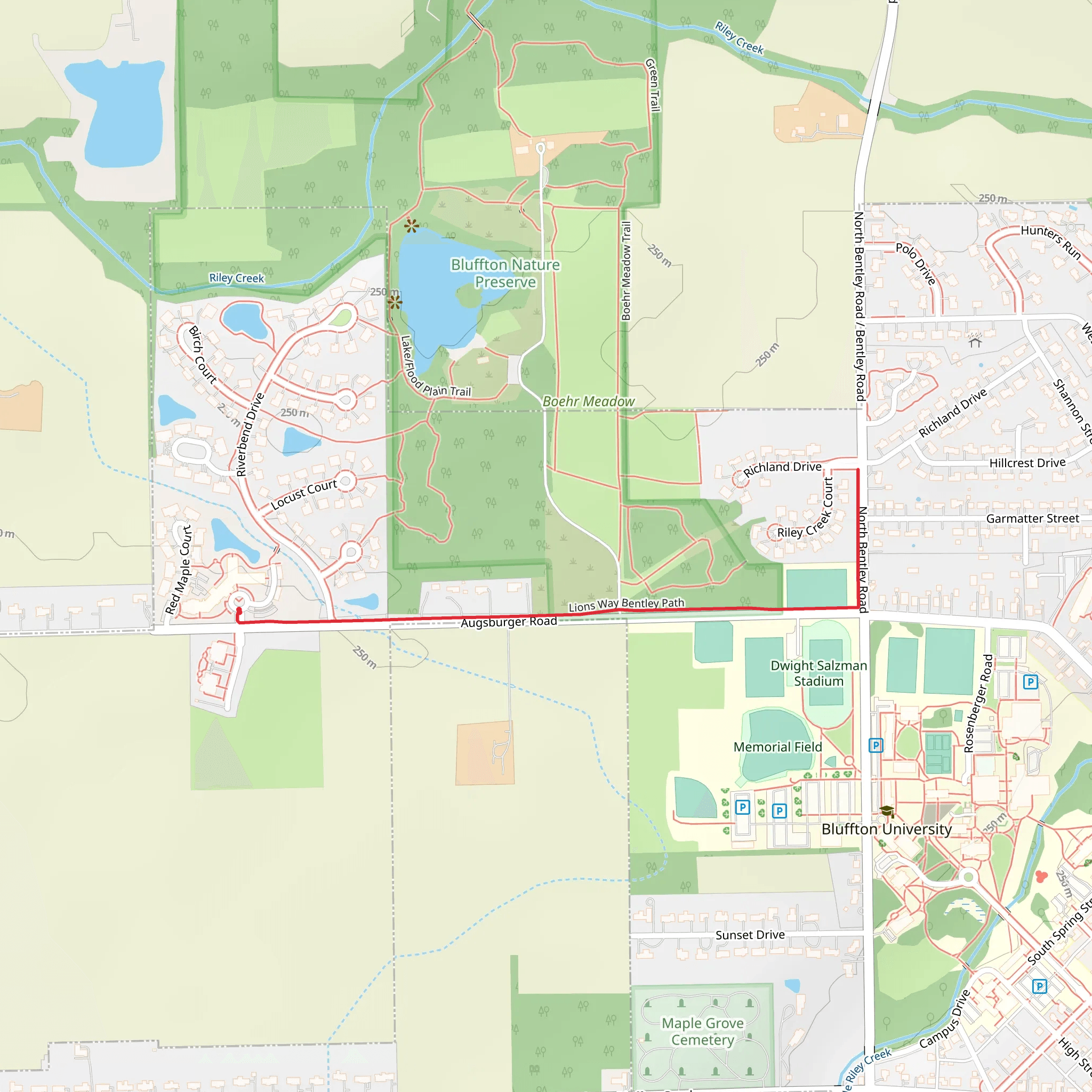 Lions Way Bentley Path mobile static map