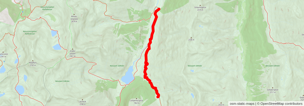 St Nikolai - Breitlahnalm Trail stage 3 Map