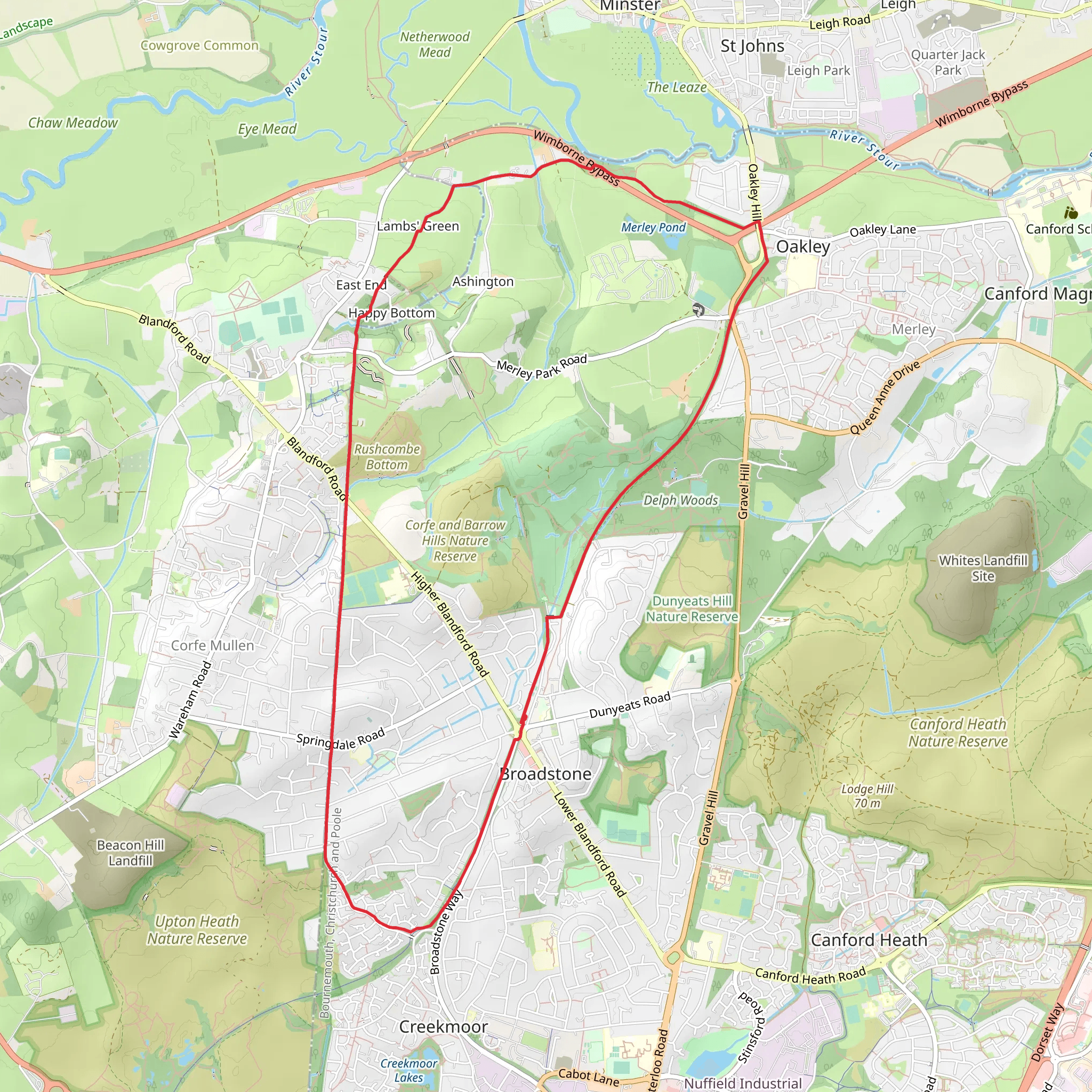 Ashington Southern Loop mobile static map