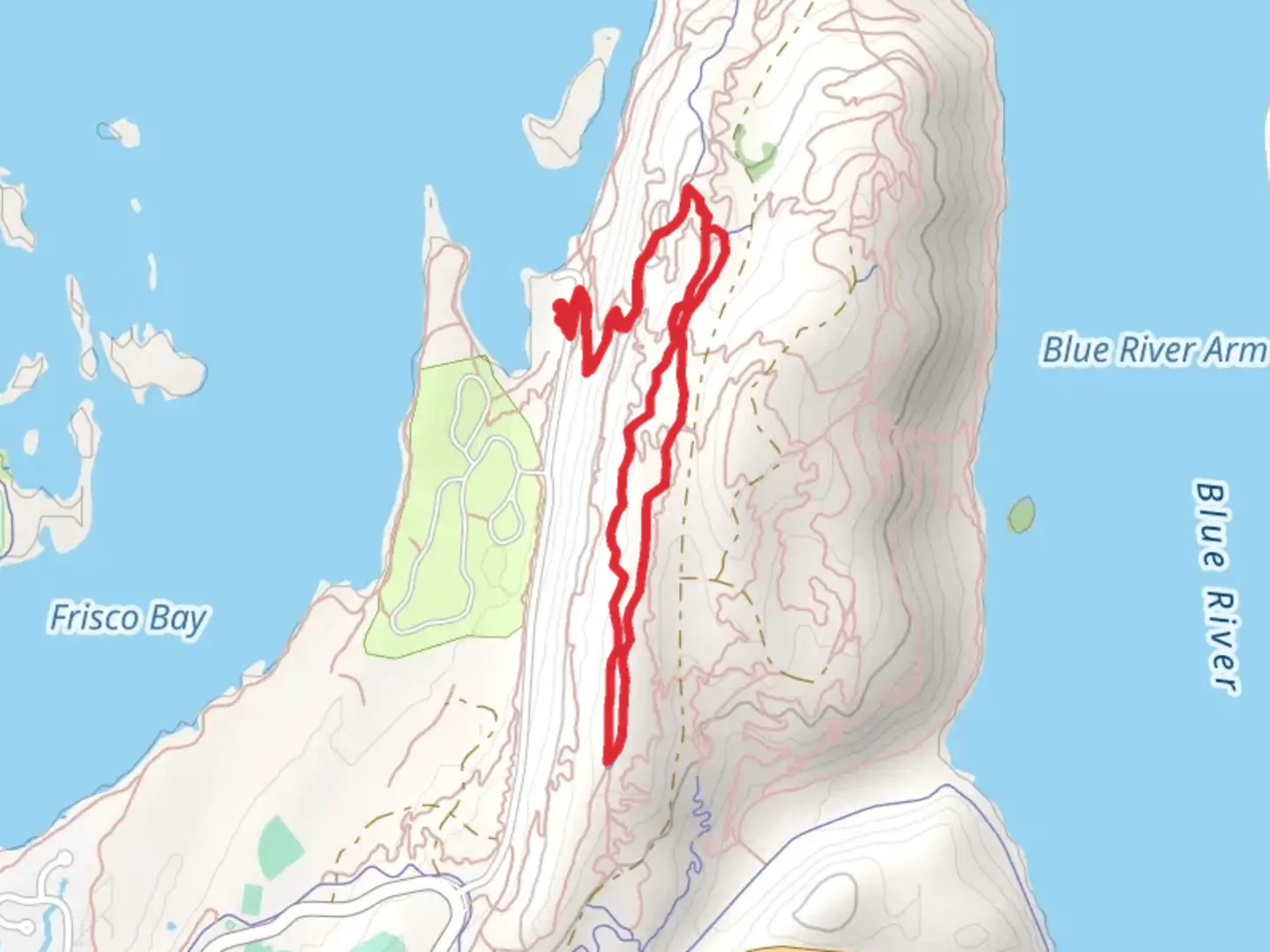 An image depicting the trail Switchback and Jody's Loop and its surrounding area.
