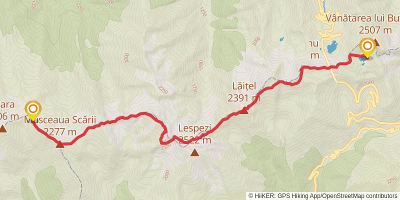 Trans Carpathian Hike stage 105 Map