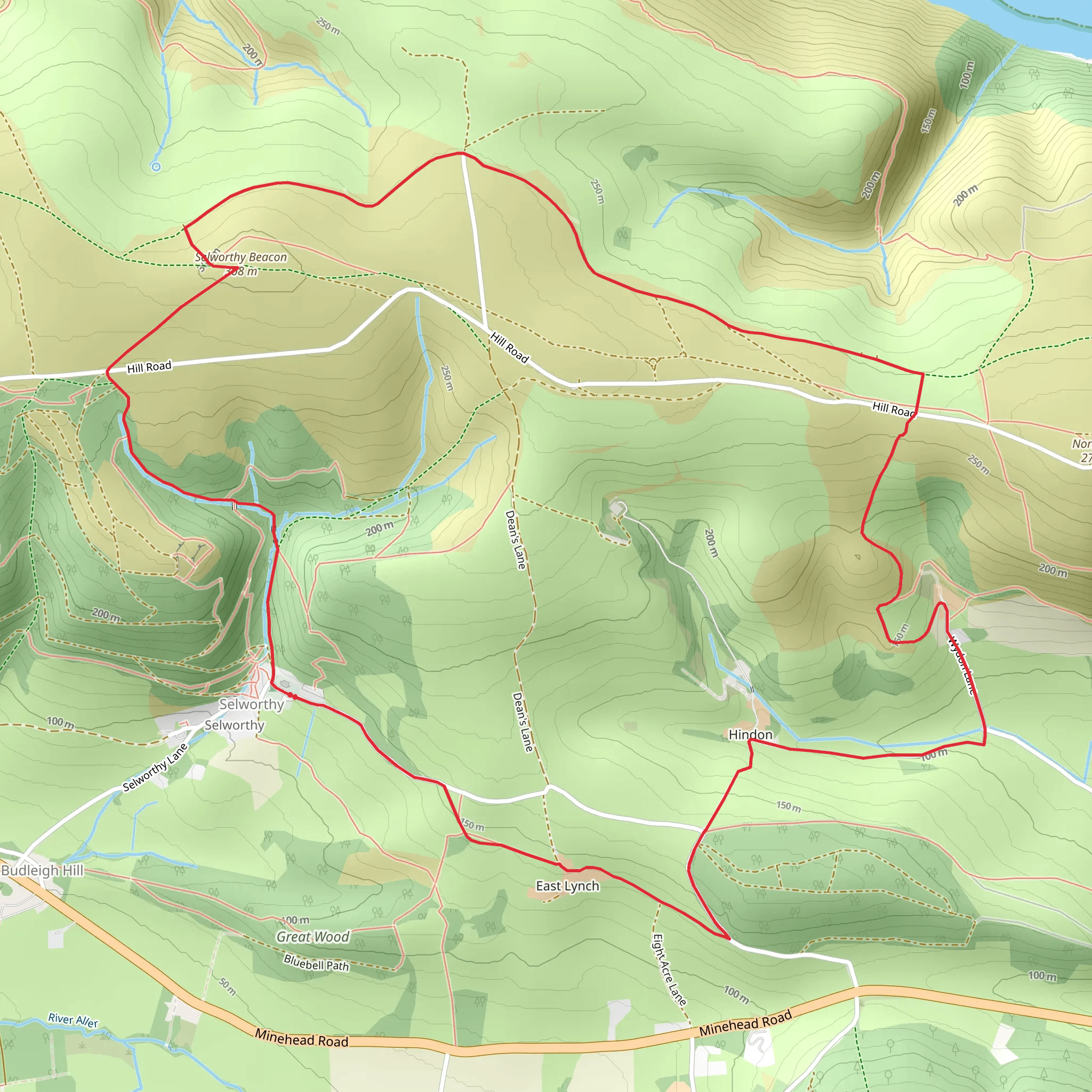 Selworthy Beacon from Selworthy mobile static map