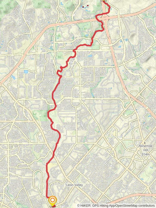 Leon Creek Greenway Trail and Bamberger Nature Park South Loop