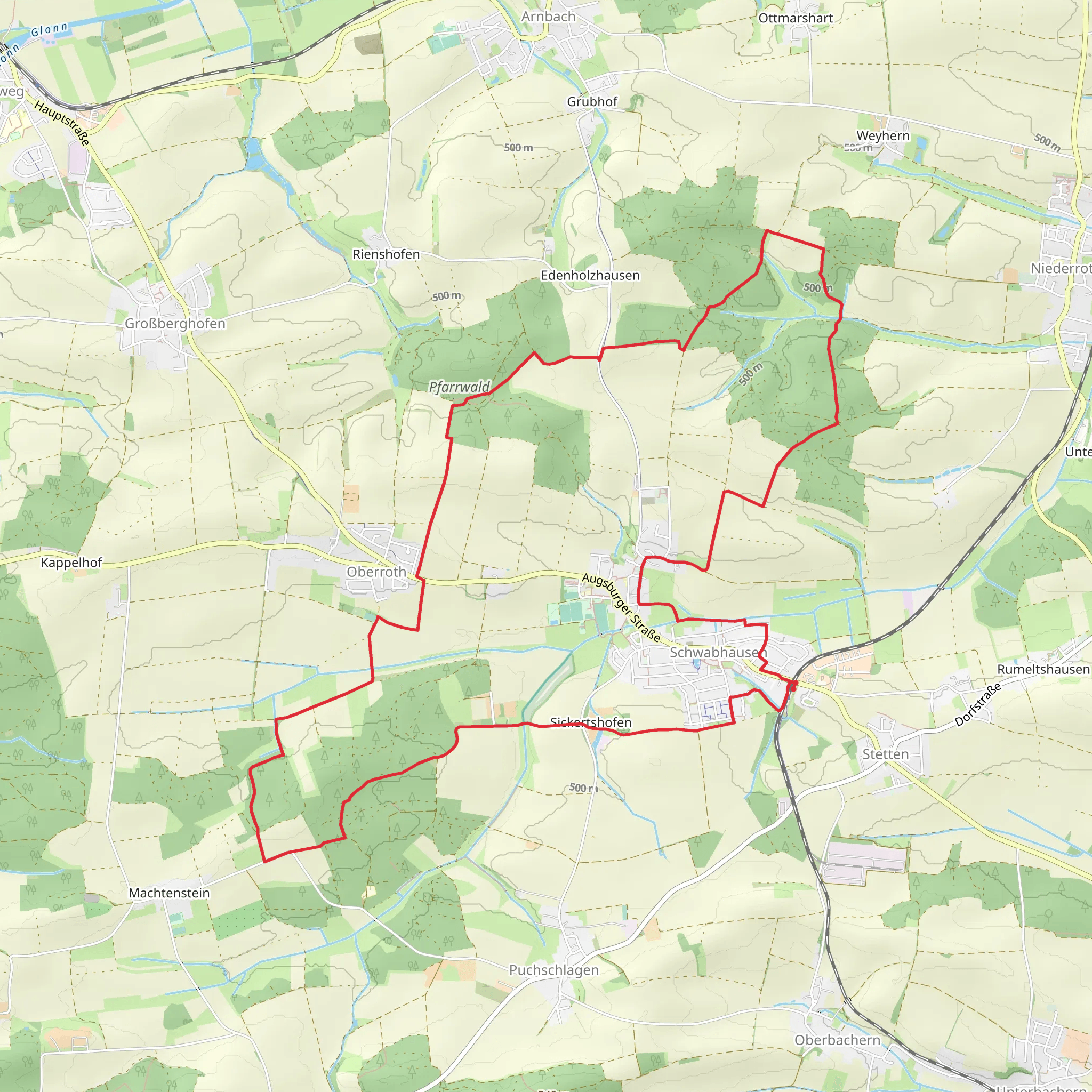 Schwabhausen Loop mobile static map