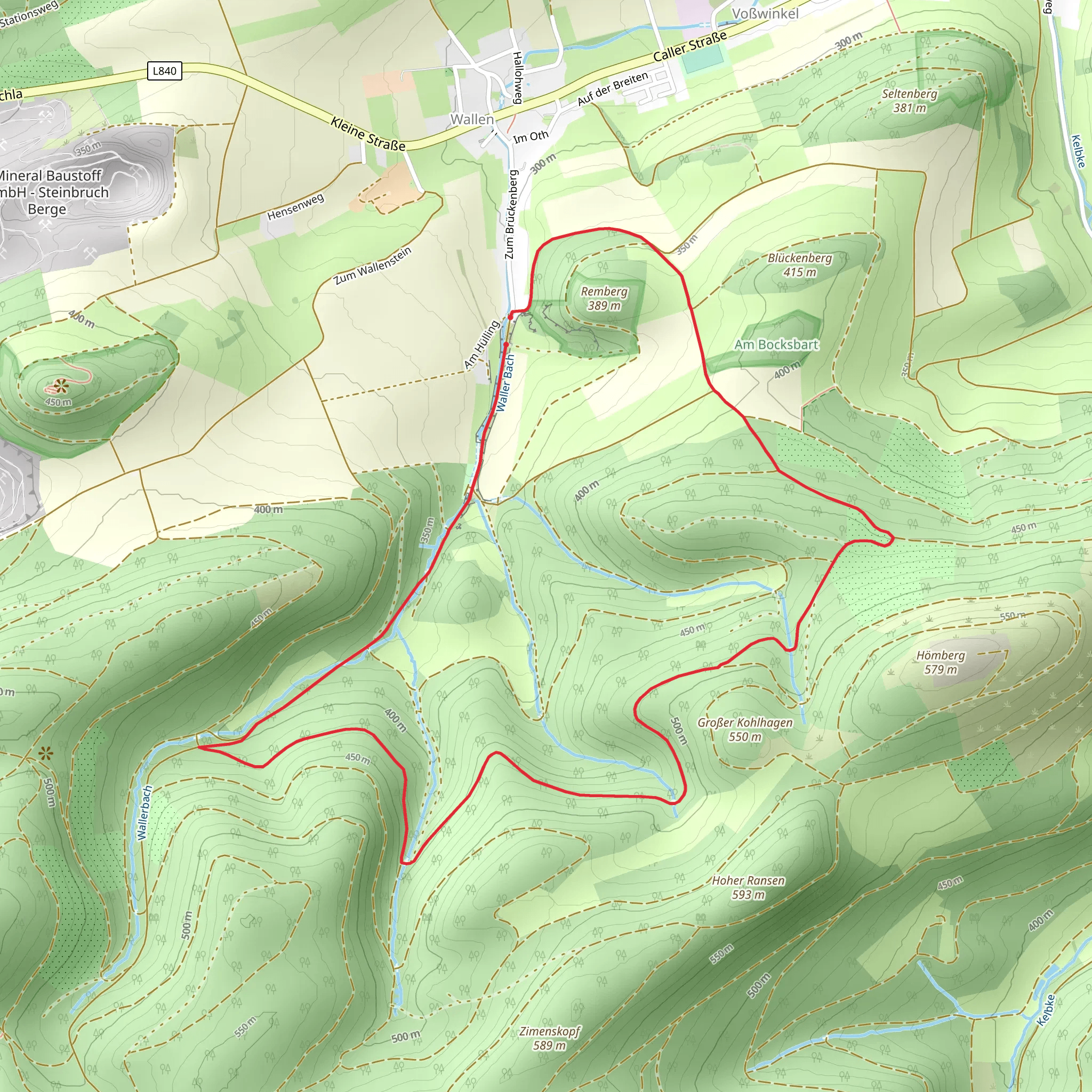 Wallen Rundweg mobile static map