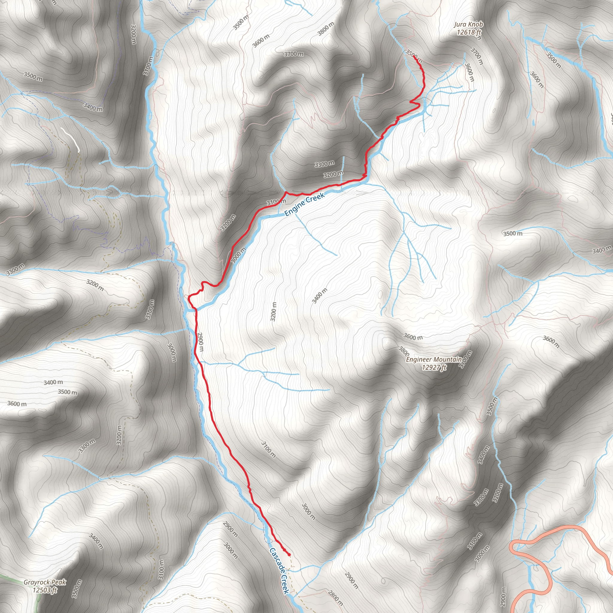 Engine Creek Trail mobile static map