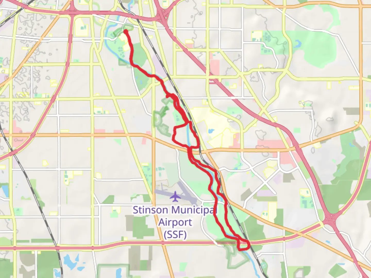 An image depicting the trail San Antonio River Walk and its surrounding area.