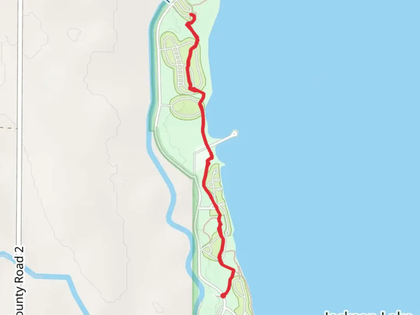An image depicting the trail Foot Trail North and its surrounding area.