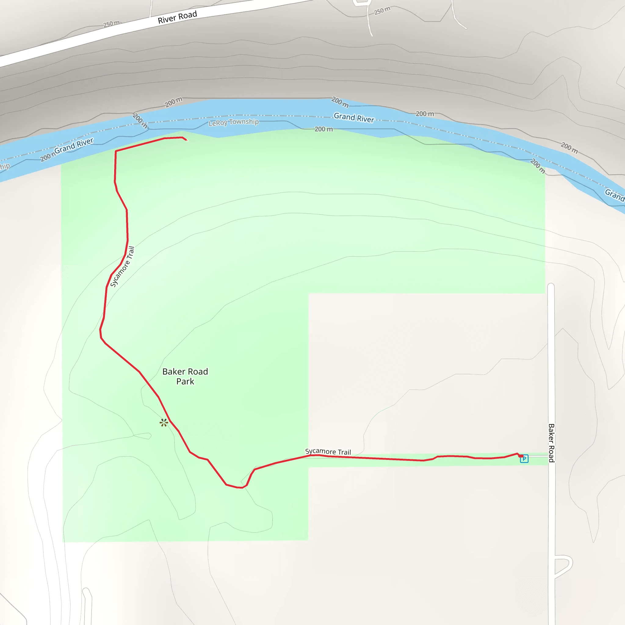 Sycamore Trail mobile static map