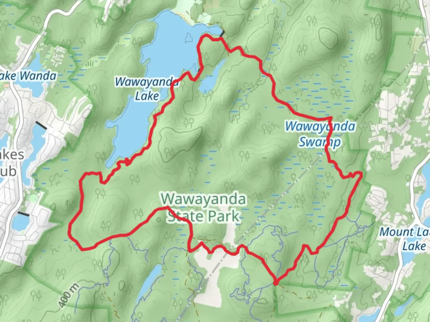 An image depicting the trail Banker, Plymouth and Sitting Bear Loop and its surrounding area.