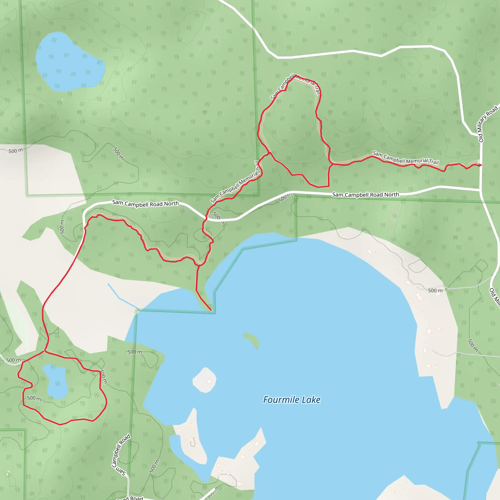 Sam Campbell Memorial Trail mobile static map
