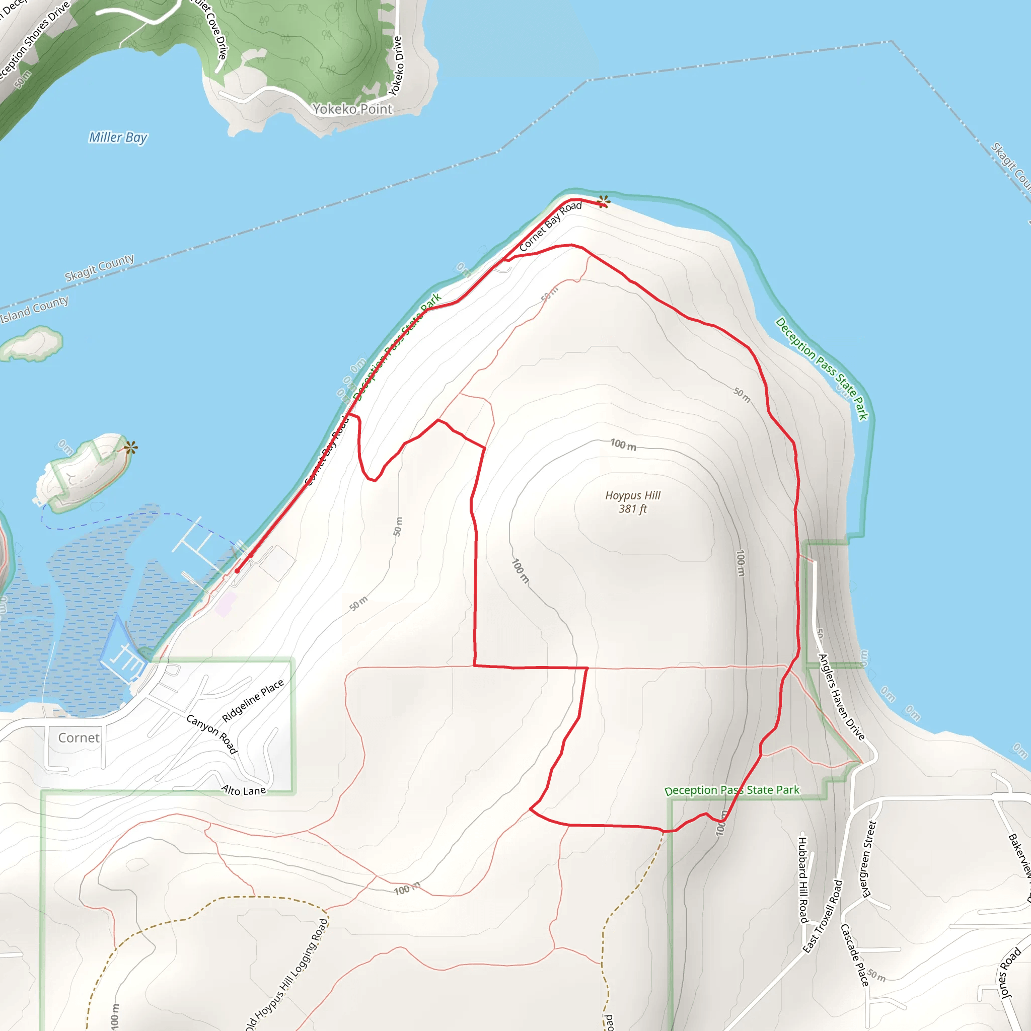 East Hoypus Point Trail and Fireside Trail mobile static map