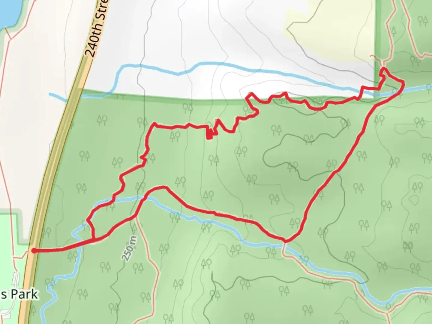 An image depicting the trail Ice Age Trail and Trail of Myths Footpath Loop and its surrounding area.