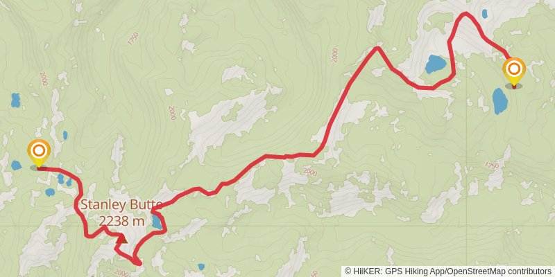 Idaho Centennial Trail stage 47 Map