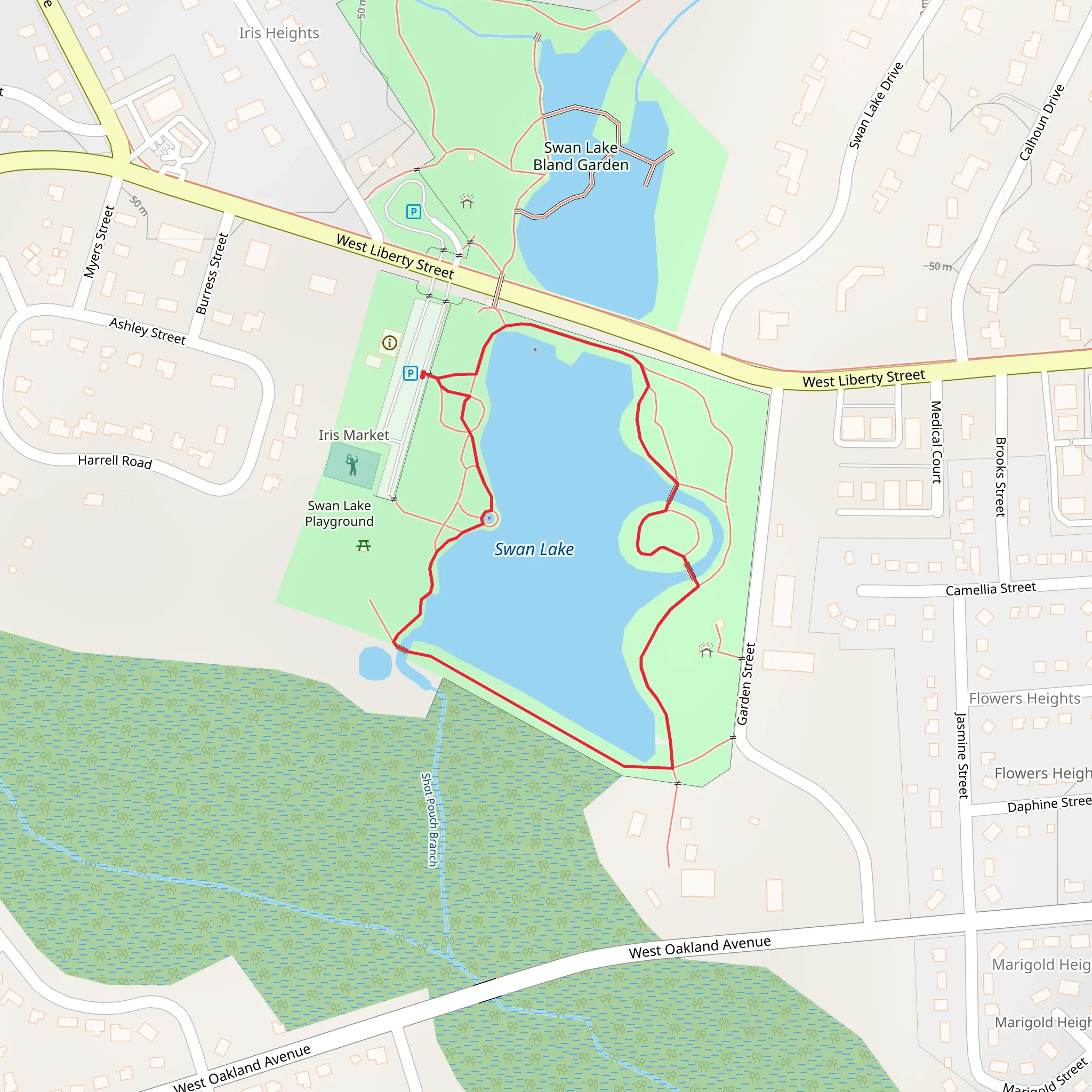 Swan Lake Loop mobile static map