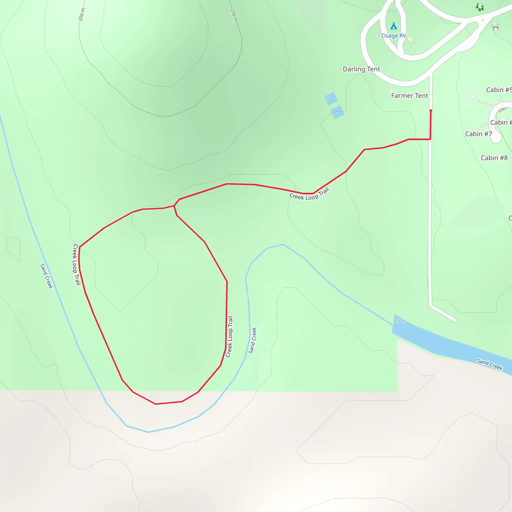 Creek Loop Trail mobile static map