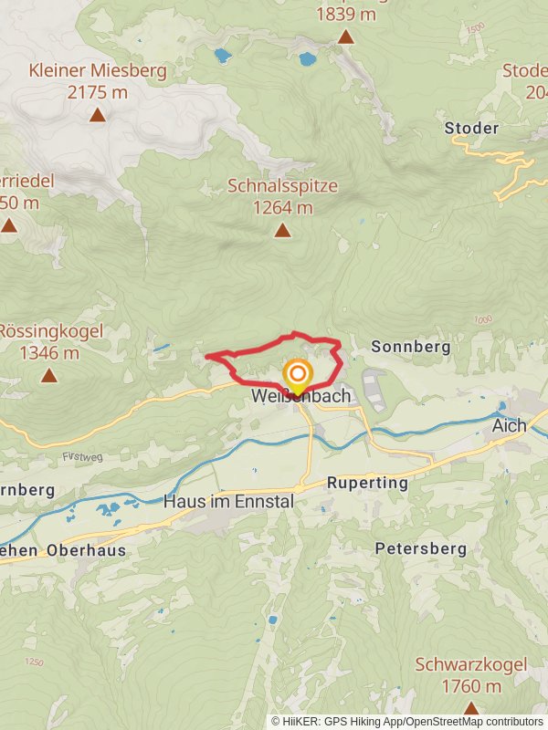 Weißenbach - Goassweg Loop Trail mobile static map