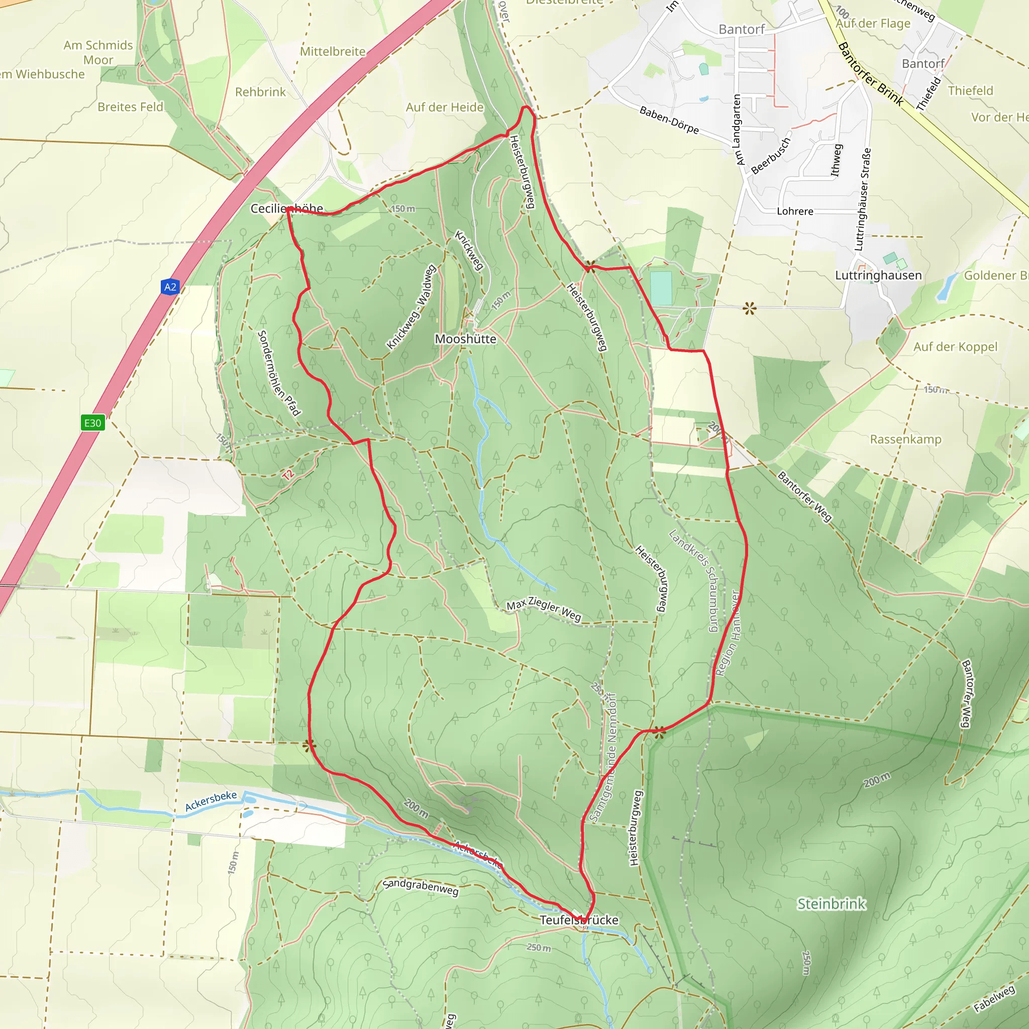 Bad Nenndorf and Calenberger Weg mobile static map