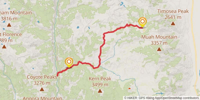 Golden Trout Creek via Theodore Solomons Trail stage 5 Map
