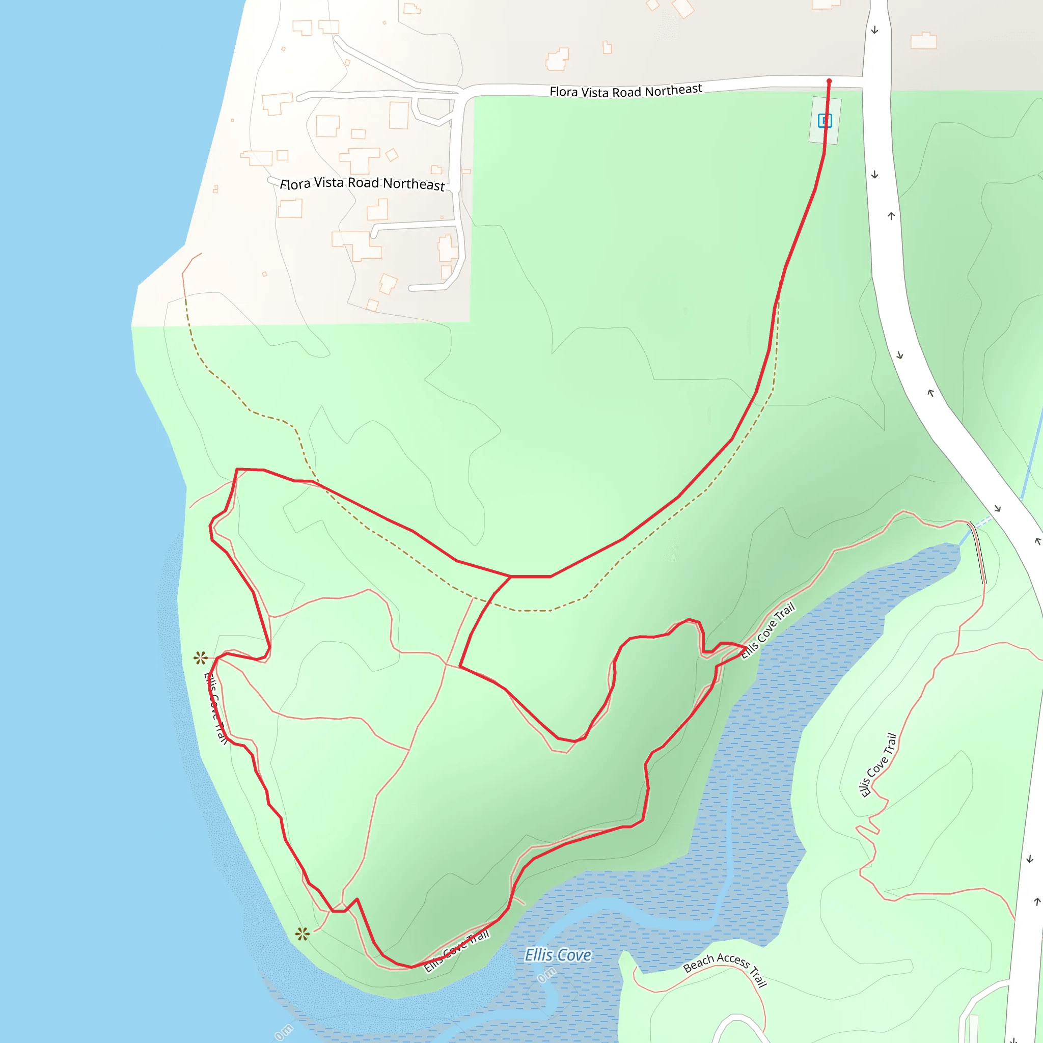 Ellis Cove Loop Trail mobile static map