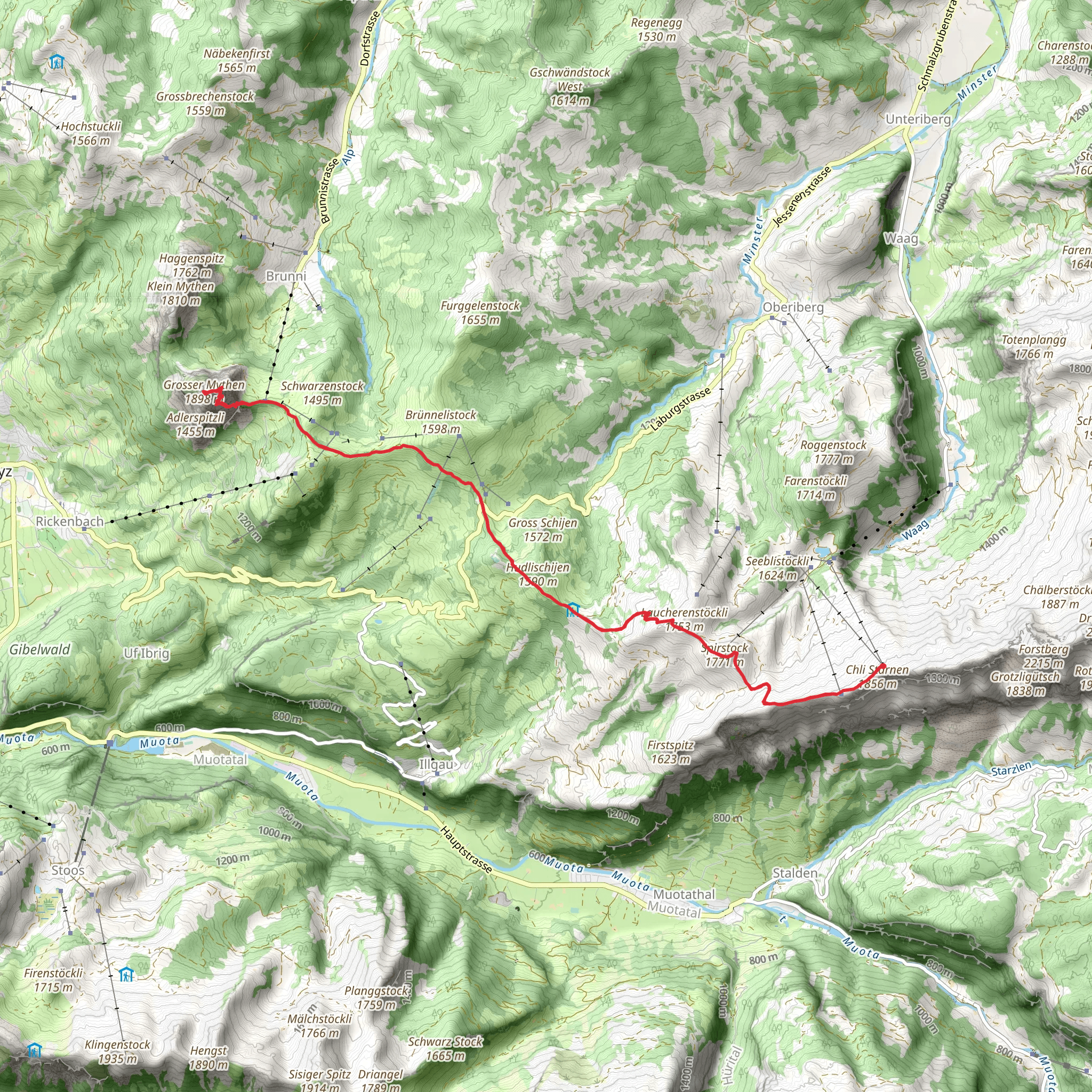 Ybriger 7- Egg-Weg mobile static map