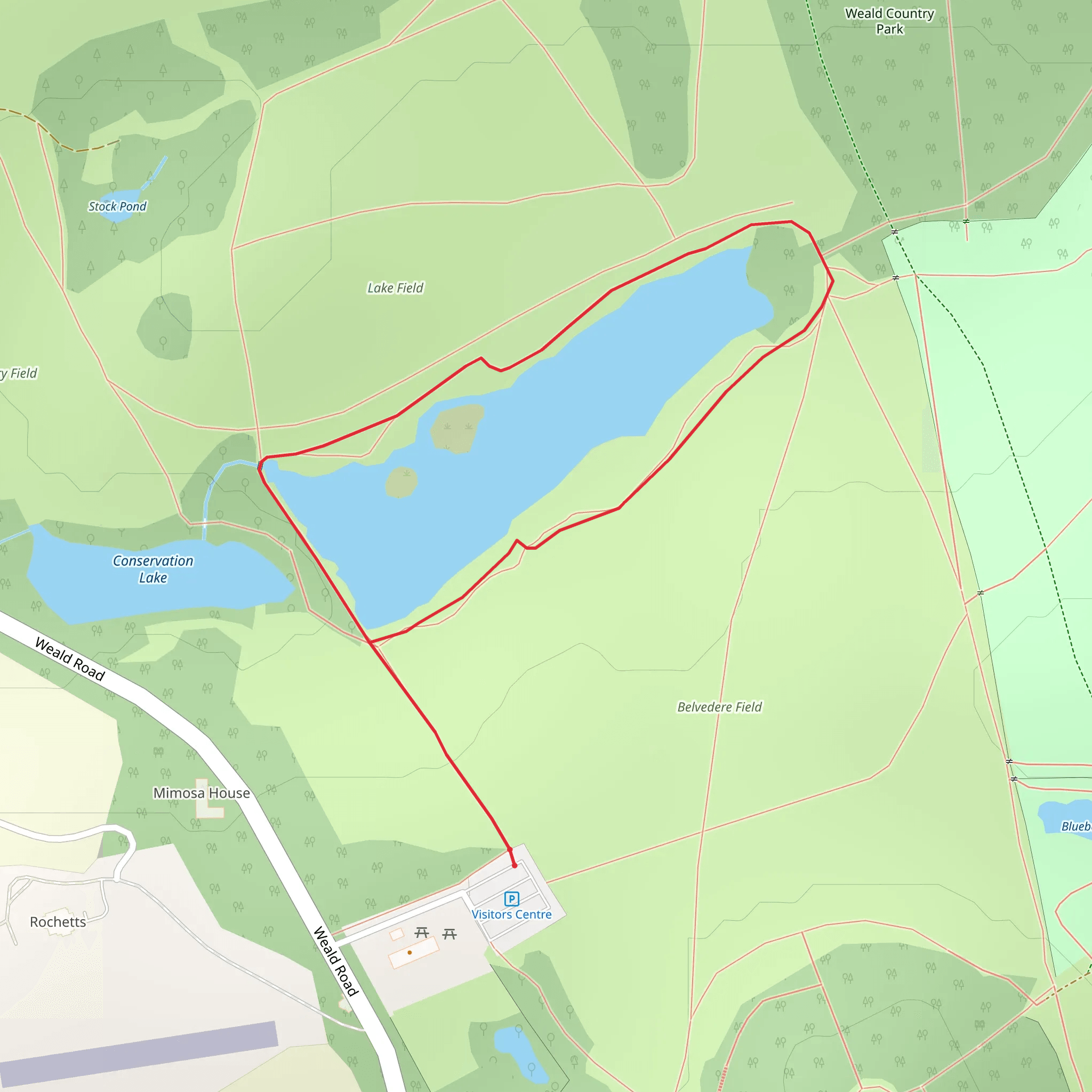 Weald Country Park mobile static map