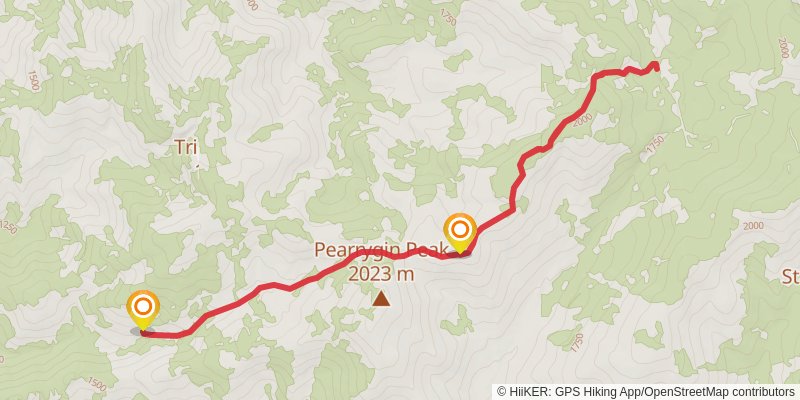 Pearrygin Creek Trail stage 2 Map