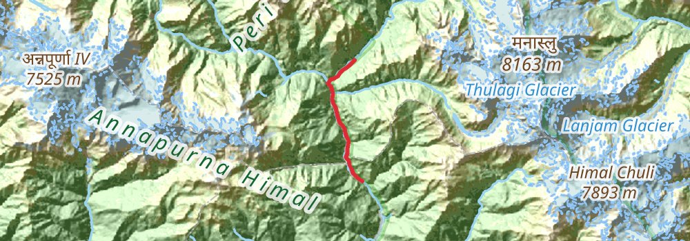 Manaslu Trek stage 12 Map