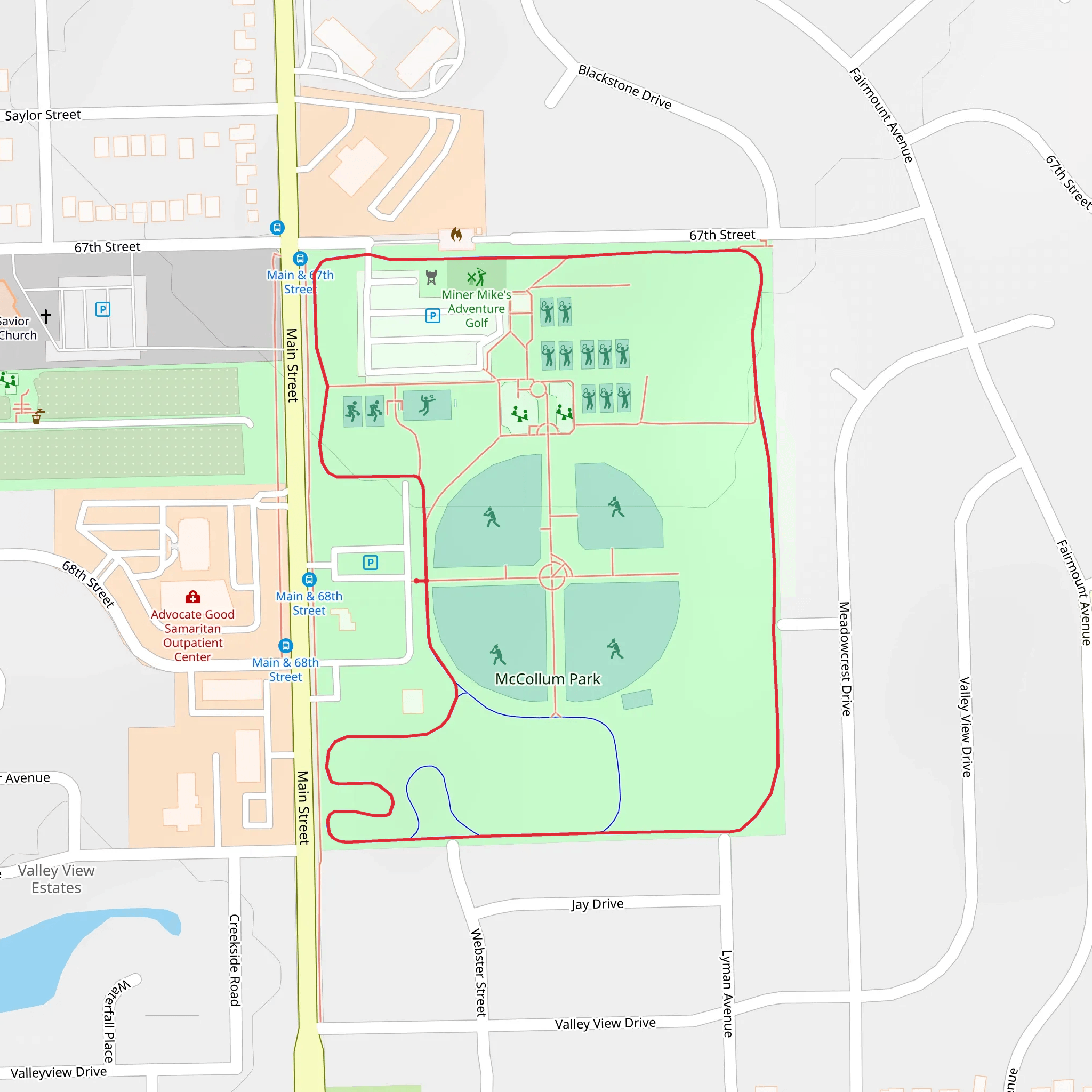 McOllum Park Loop mobile static map