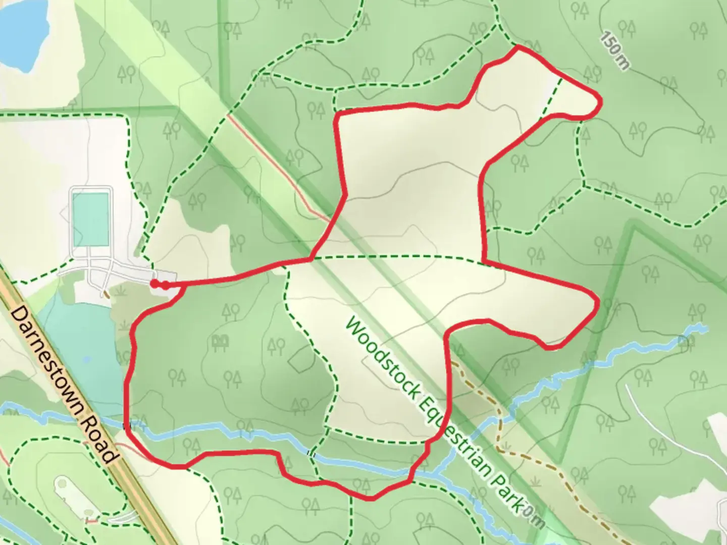 An image depicting the trail Fields Edge Trail and Potomac Hunt Loop Trail and its surrounding area.