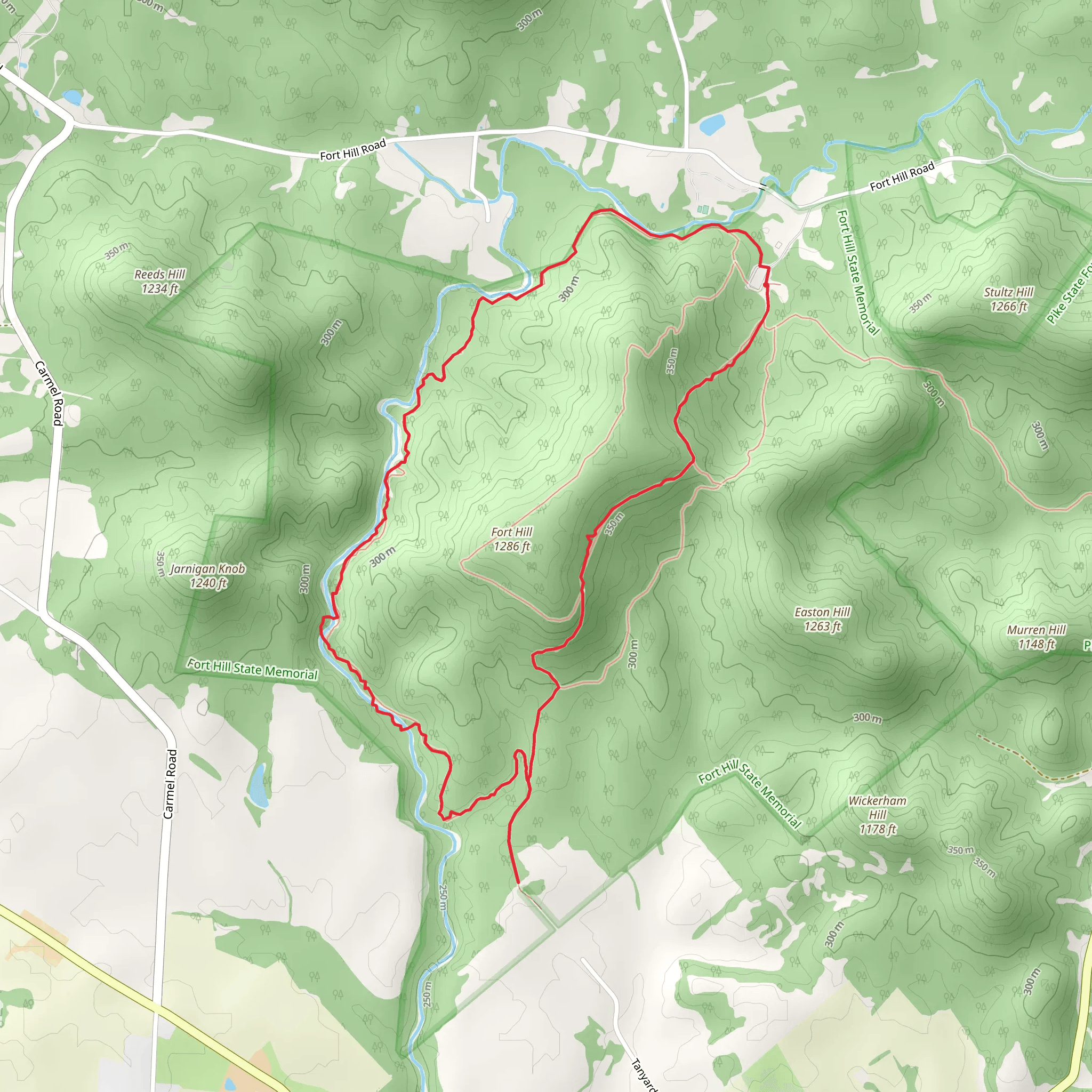Fort Hill Gorge Loop Trail mobile static map