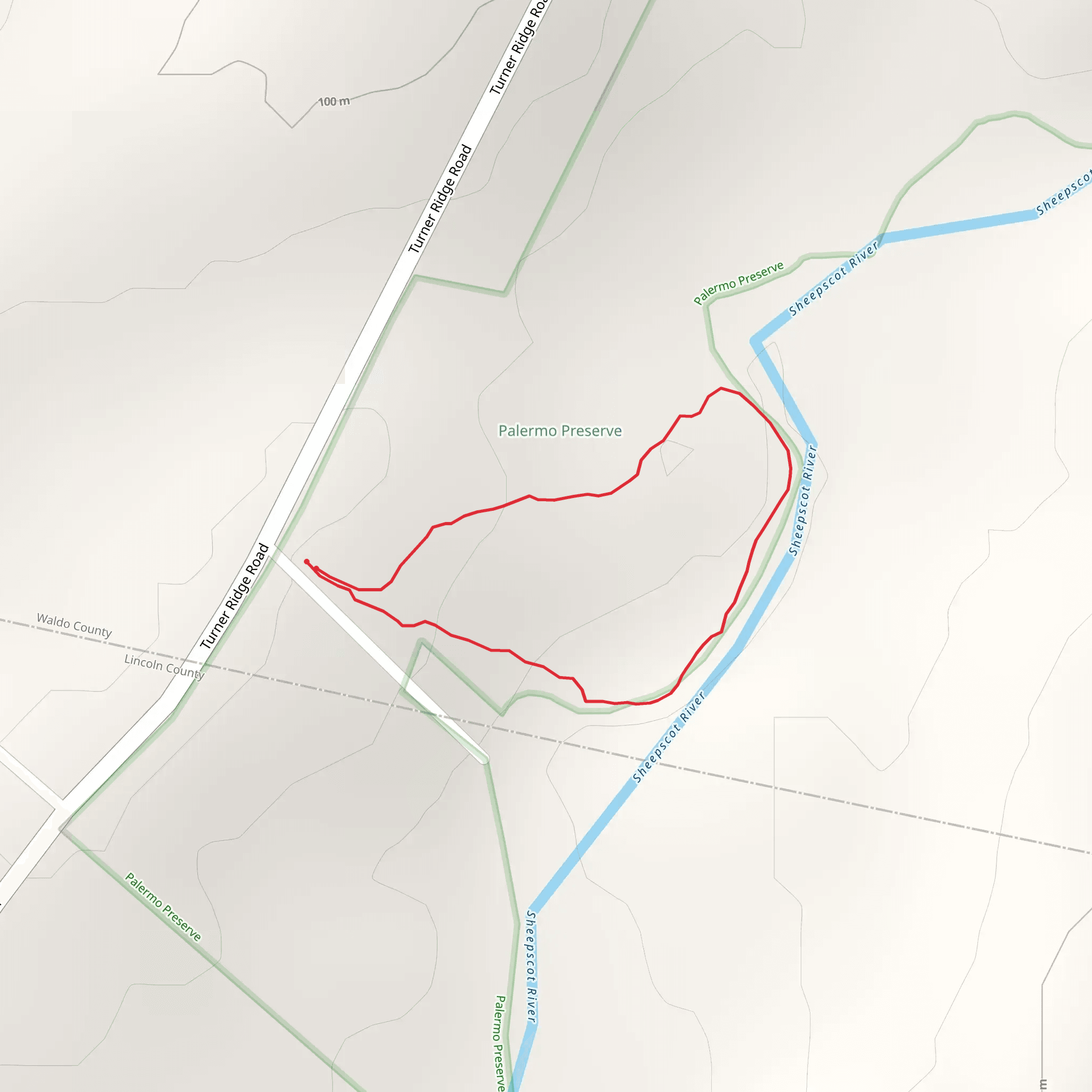 Sheepscot River from Turner Ridge Road Loop mobile static map