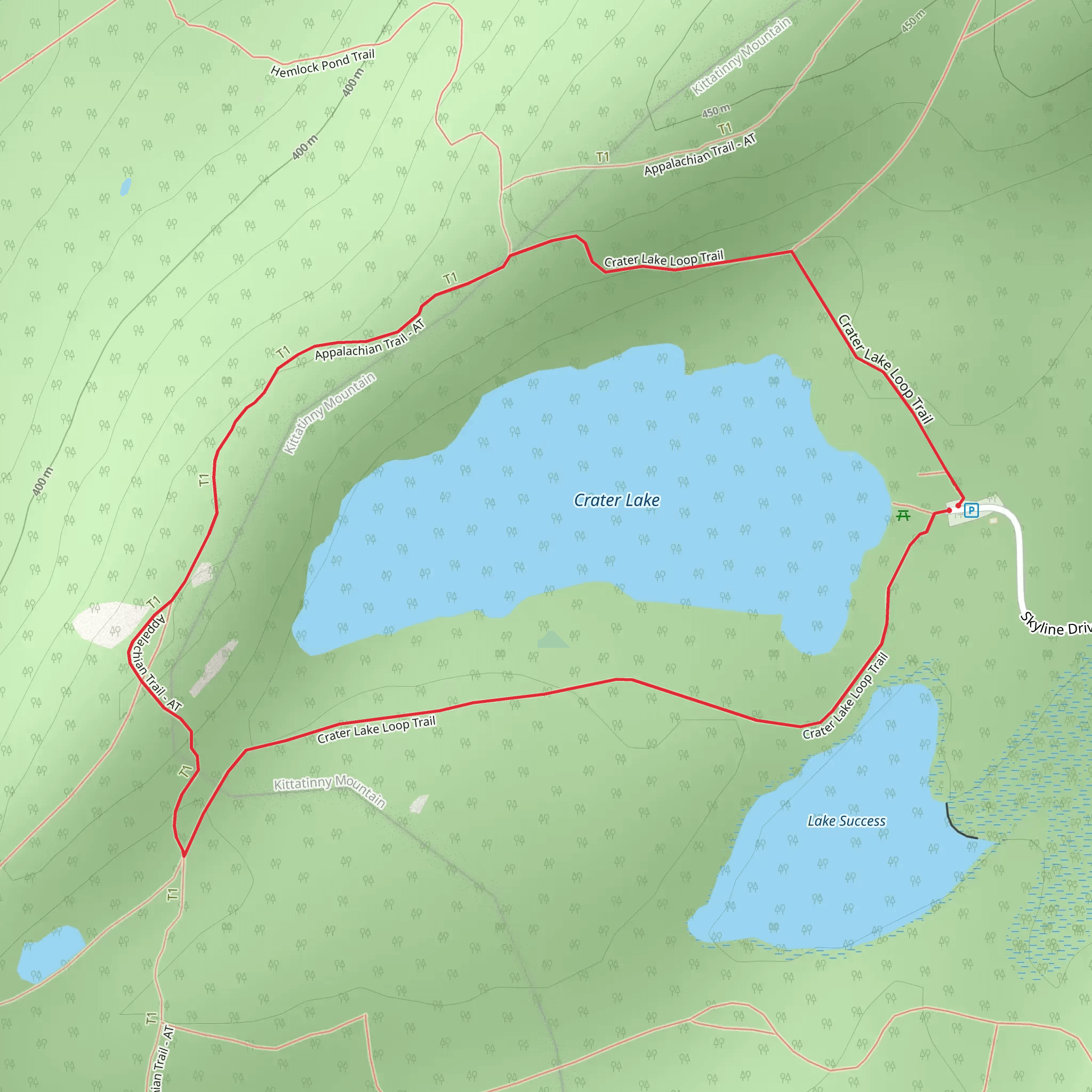 Crater Lake Loop mobile static map