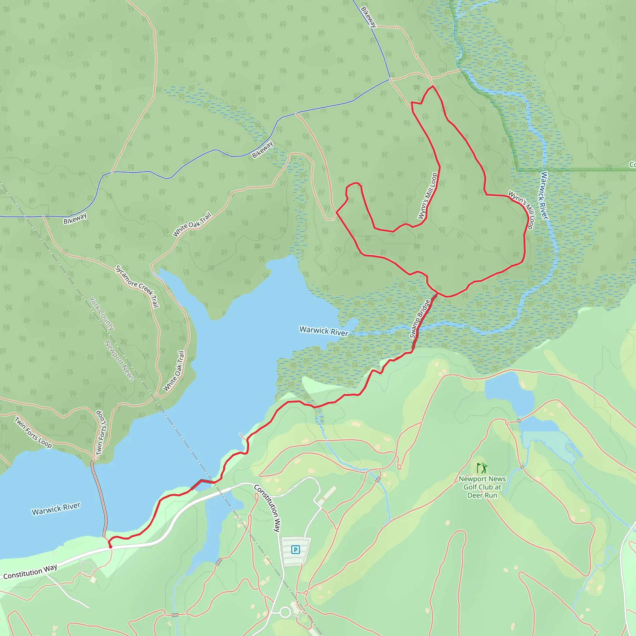 Wynn's Mill Loop mobile static map