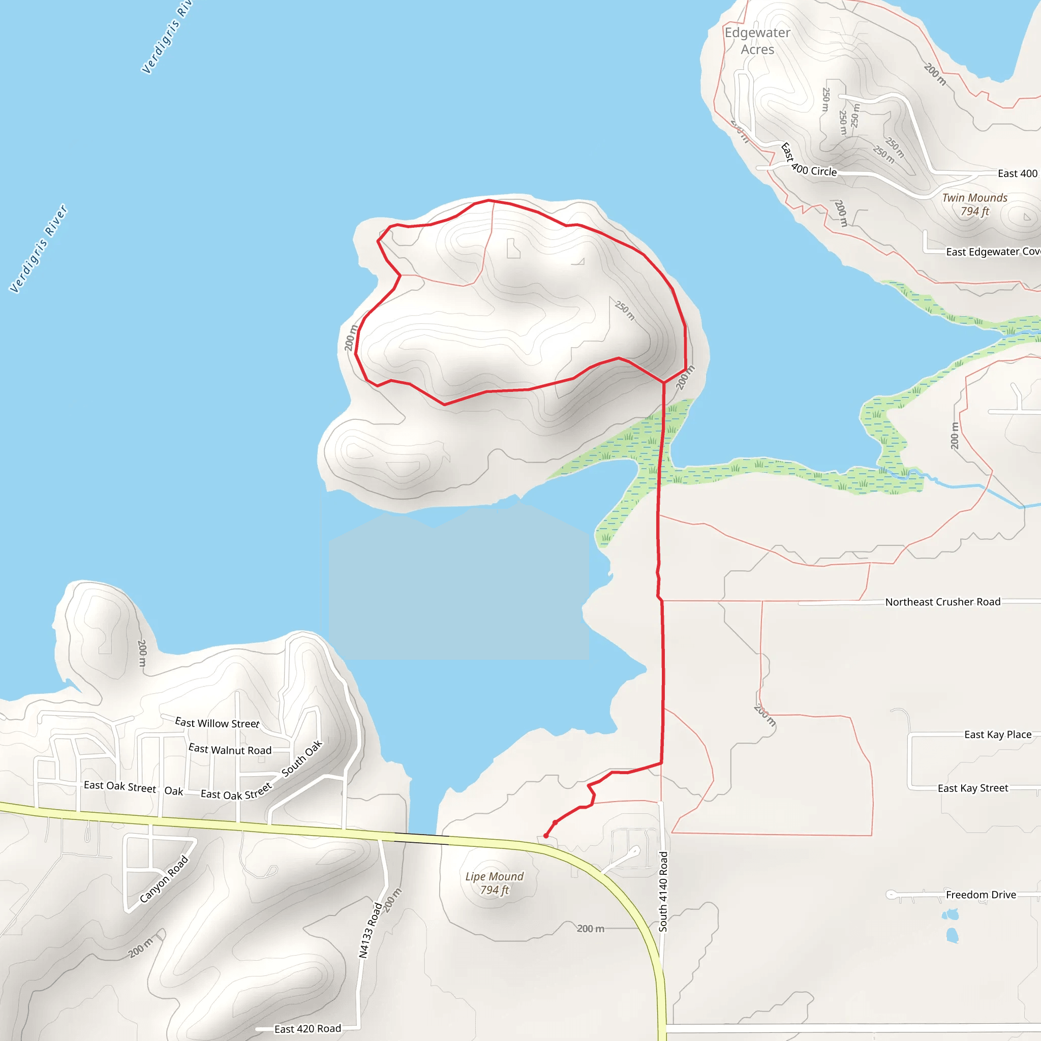 Kite Hill Loop via Dike Trail mobile static map