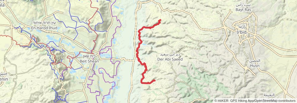 Jordan Trail stage 2 Map