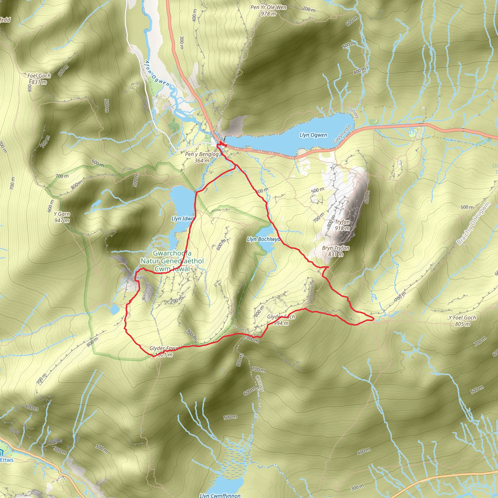Fawr - Fach via devils kitchen mobile static map
