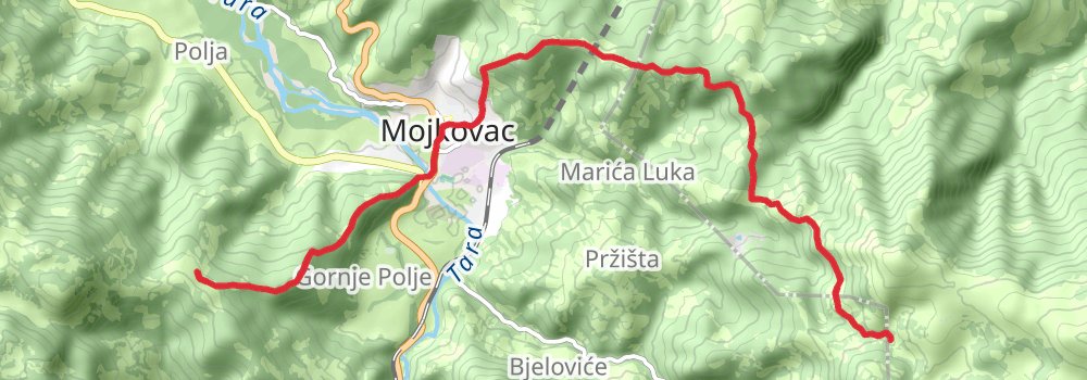Via Dinarica Montenegro stage 2 Map