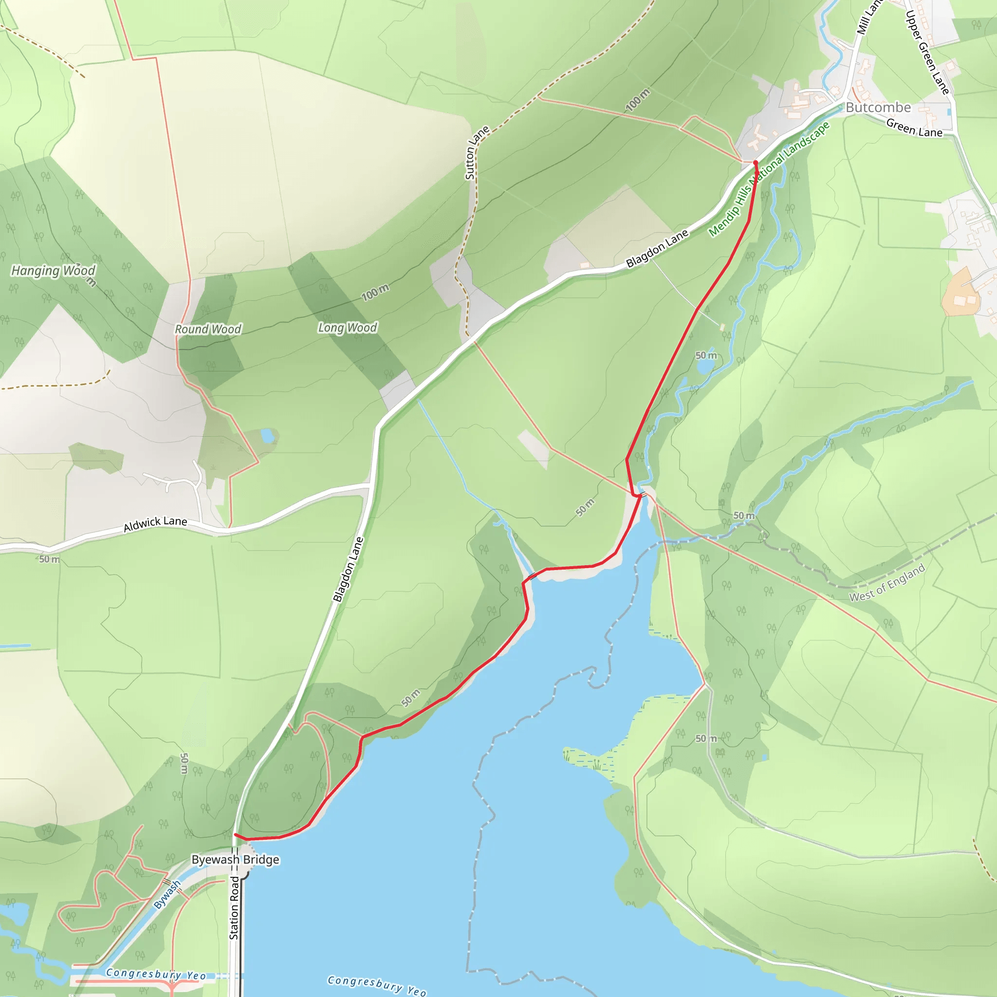 Blagdon Lake mobile static map