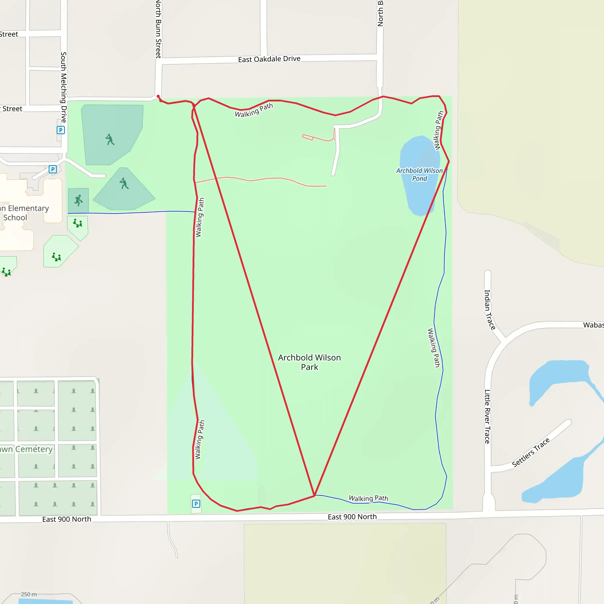Archbold Wilson Park Loop mobile static map