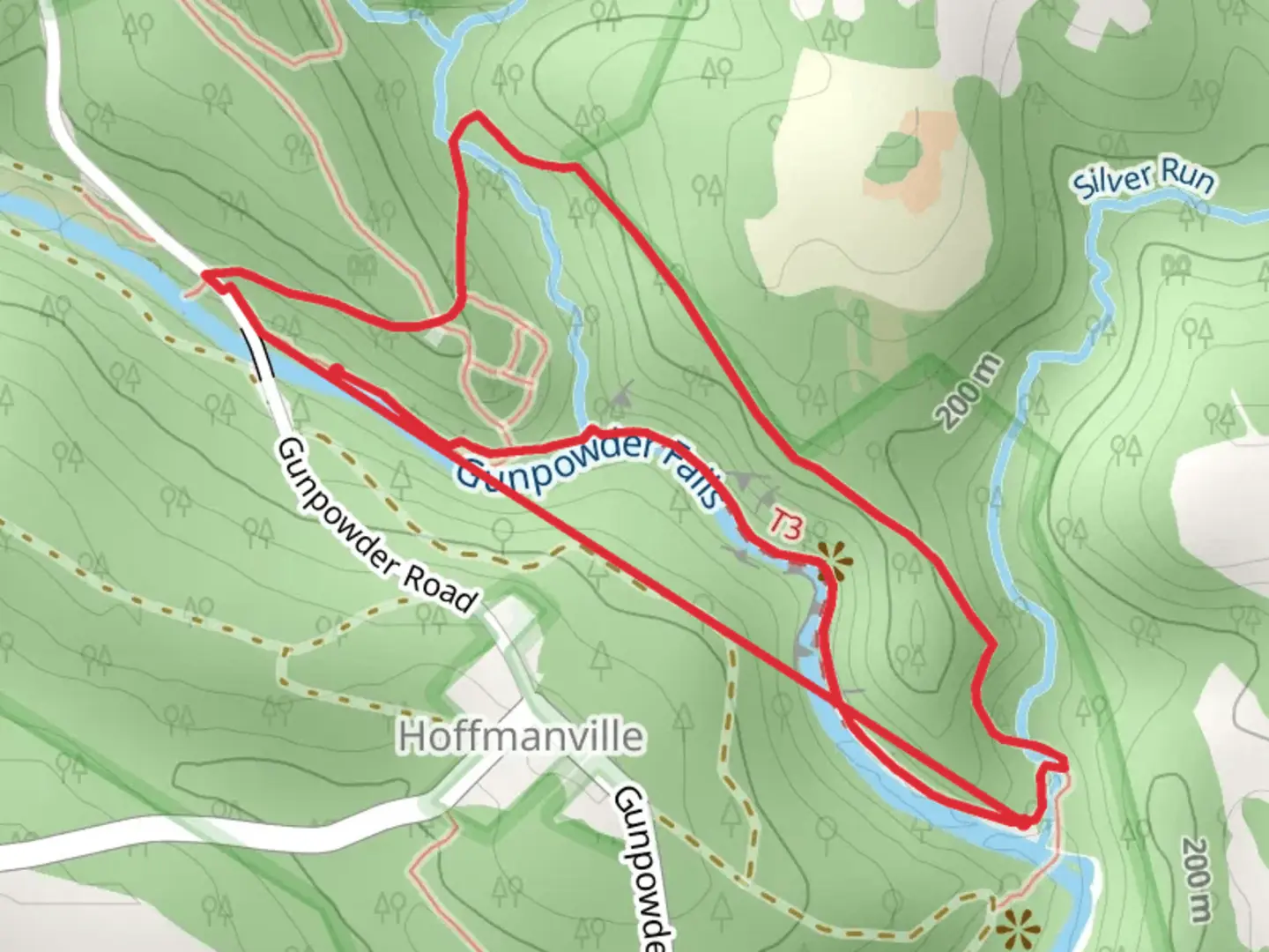 An image depicting the trail Hoffman Cemetery Loop and its surrounding area.